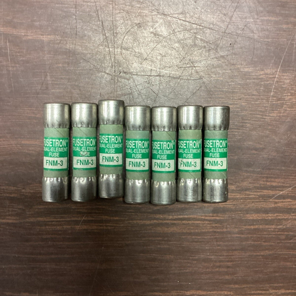 Fusetron Bussmann FNM-3 Fuses, Lot Of 7
