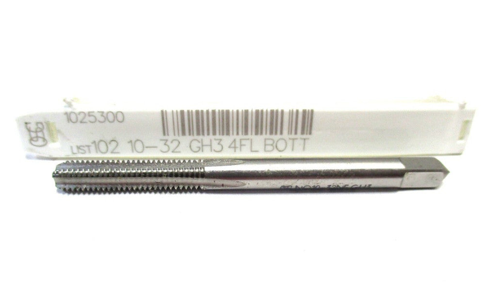 OSG (1025300) #10-32 UNF 2-3/8 OAL 2B H3 4Fl RH HSS Bottoming Standard Hand Tap