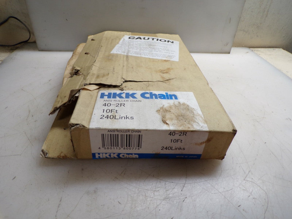 NEW HKK 40-2R ANSI ROLLER CHAIN 10FT 240 LINK 1/2" PITCH 