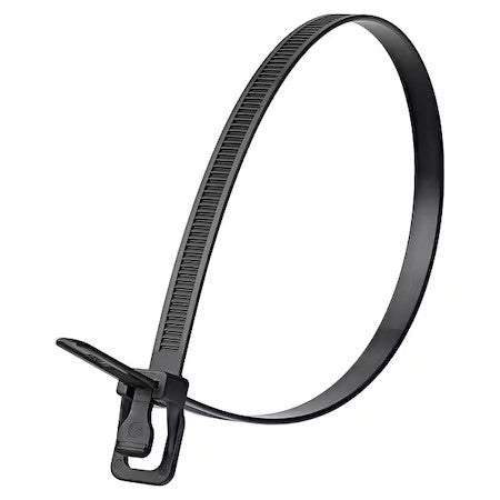 Retyz Wkt-S18bk-Ta Cable Tie, 18 In L, 5 In Max Bundle Dia., Black, Nylon 6/6,