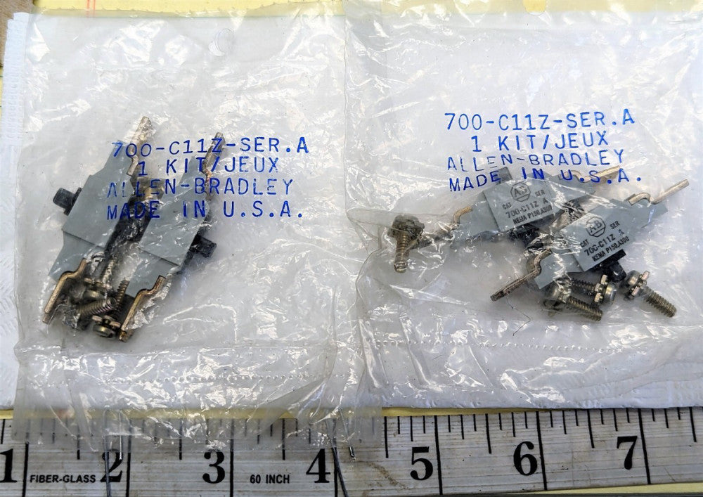 (2 SETS) Allen Bradley B 700-C11Z Contact Cartridge Overlap Relay Kit [OF51]