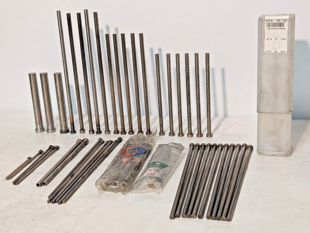 Lot of 40+: Assorted Mold Straight Bushings, Punch Pins, Ejector Pins, More
