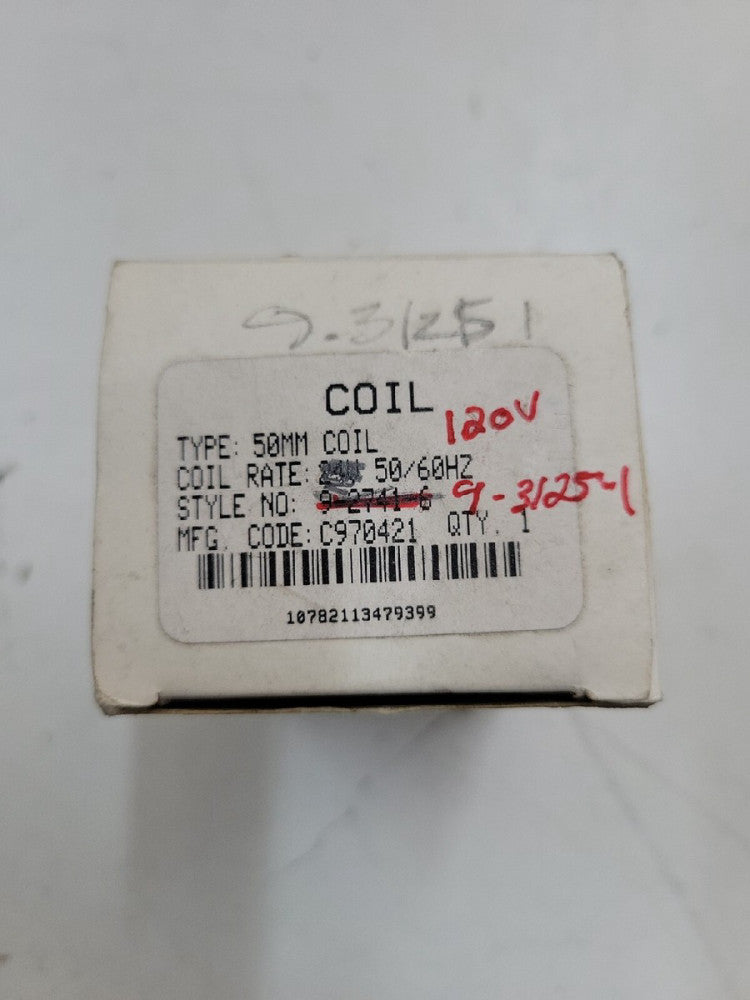 Cutler-Hammer Eaton 9-3125-1 COIL 104/120V, 15/25/30/40A, 50/60 Hz, 2-3 Pole