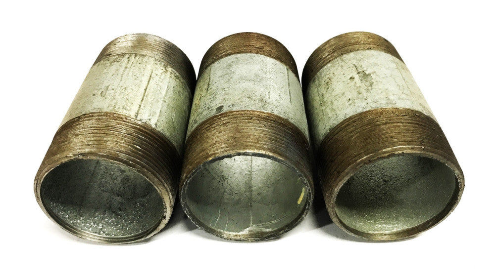 Unbranded 2 inch x 4 inch Galvanized Steel Conduit Nipple [Lot of 3] NOS
