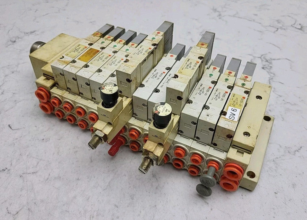 Smc SS5V2-F2L01A Base Manifold Connector SV2200-5FU SV2100-5FU Solenoid Valves