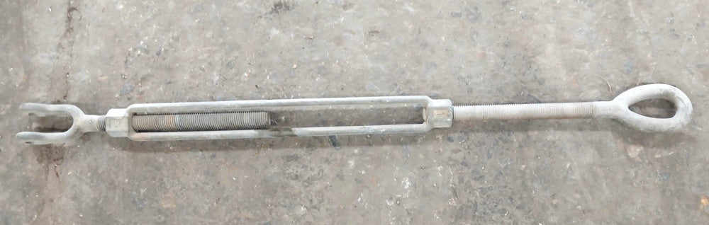 TURNBUCKLE JAW TO EYE ROD LENG 10" DIA 3/4" JAW OD 2-1/2 ID 1-1/4 OAL 40"