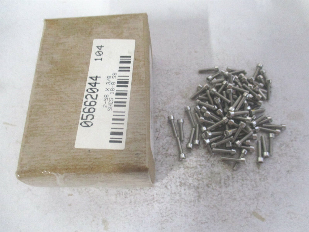 (R40662444) #2-56 UNC 18-8 Stainless Steel Hex Socket Cap Screw - Pack of 100