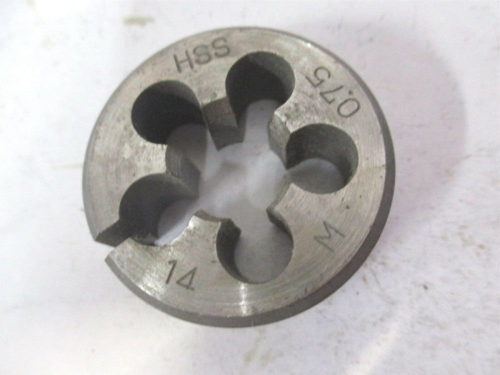 14M-0.75 High Speed Steel Round Adjustable Screw Die