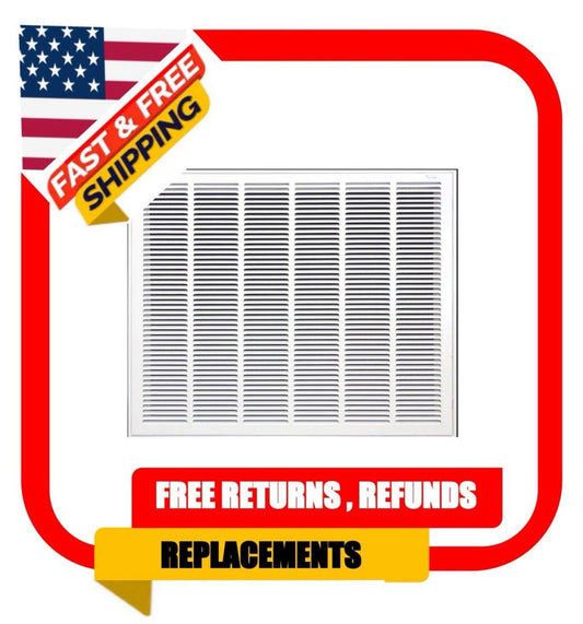32" X 28" STEEL RETURN AIR FILTER GRILLE FOR 1" FILTER - REMOVABLE FRAME