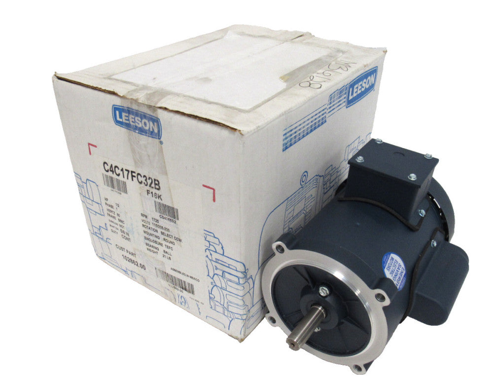 NEW LEESON 102862.00 MOTOR 1/2HP 115/208-230V 1725RPM C4C17FC32B 10286200