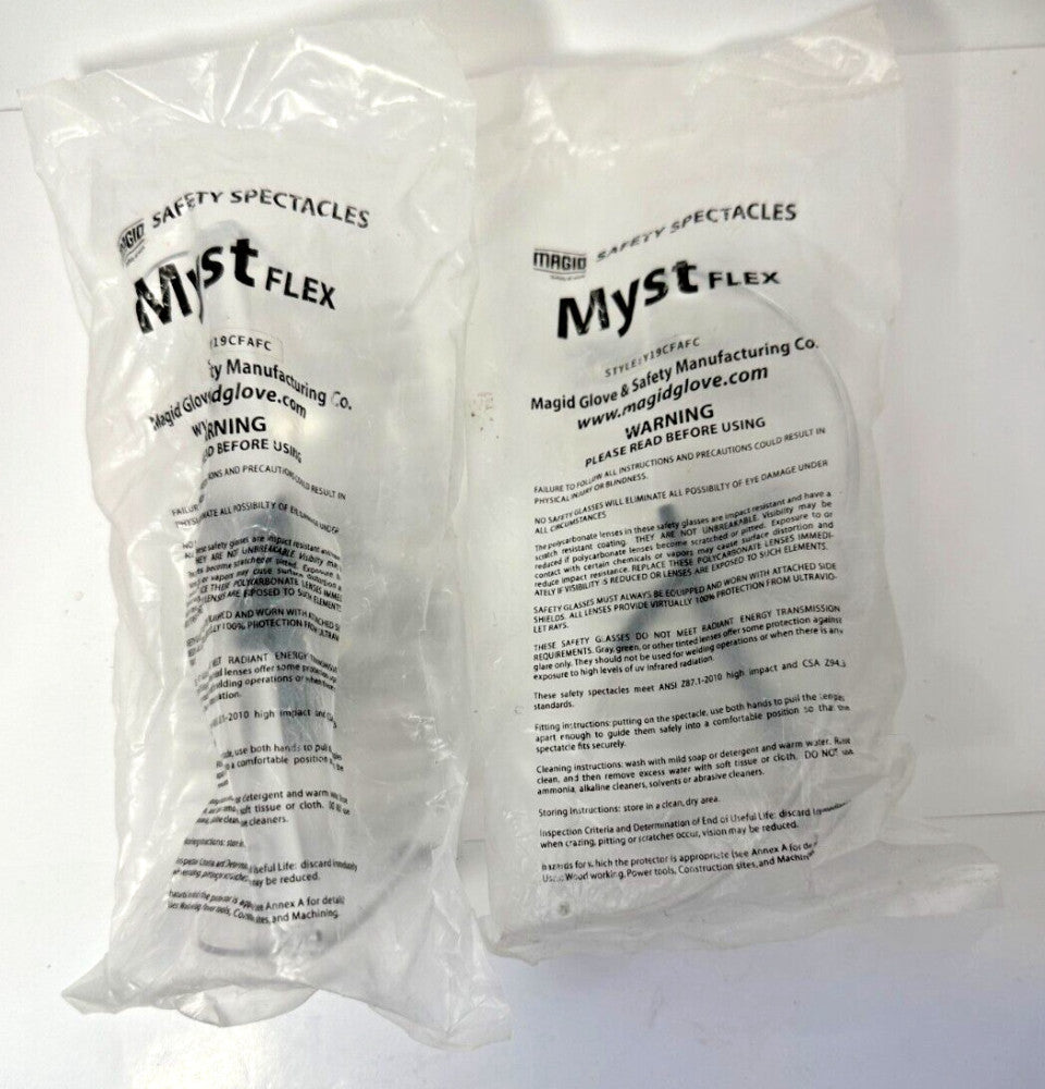 2pc Magid Myst FLEX Safety Spectacles Glasses Y19CFAFC