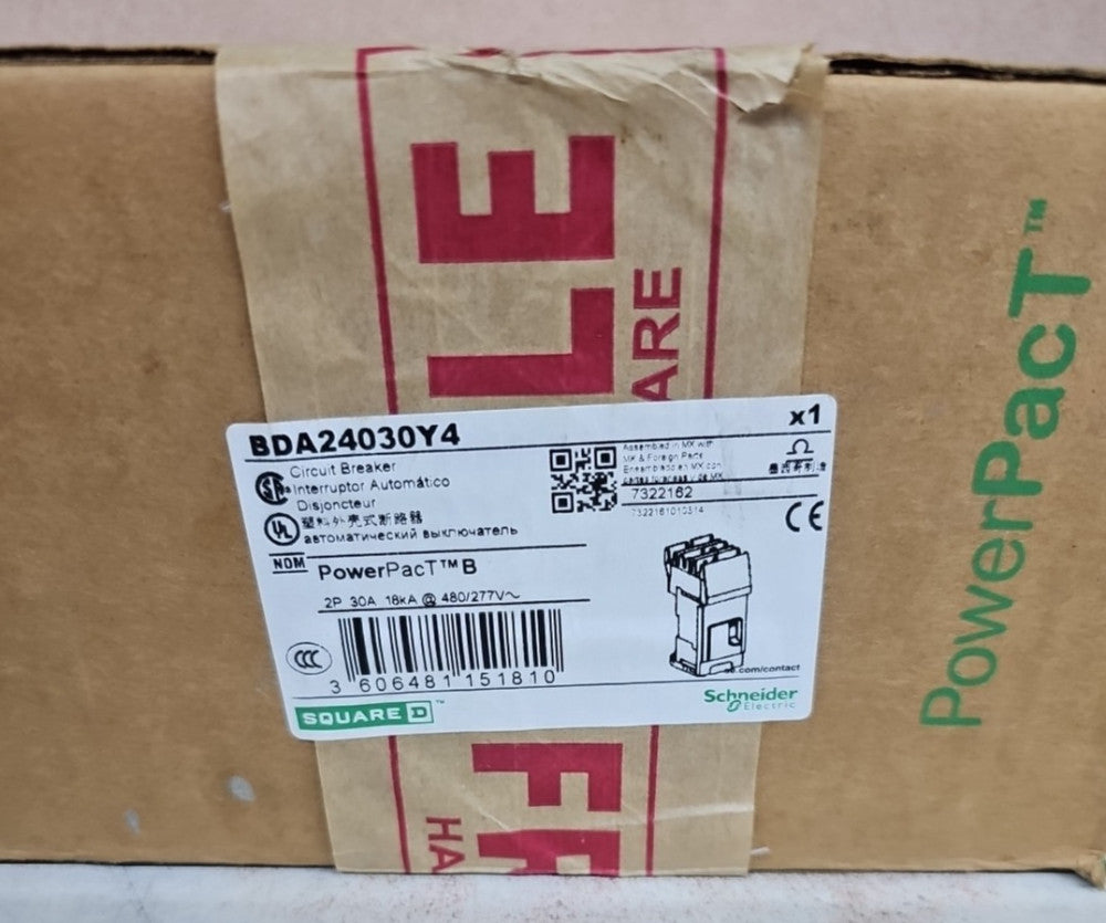 Square D BDA24030Y4 PowerPact 30A 2 Pole Circuit Breaker NEW