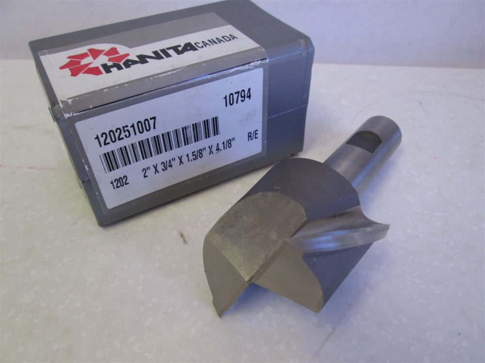 Hanita (120251007) 2 x 3/4 x 1-5/8 x 4-1/8 OAL 2FL Cobalt Center Cutting Endmill