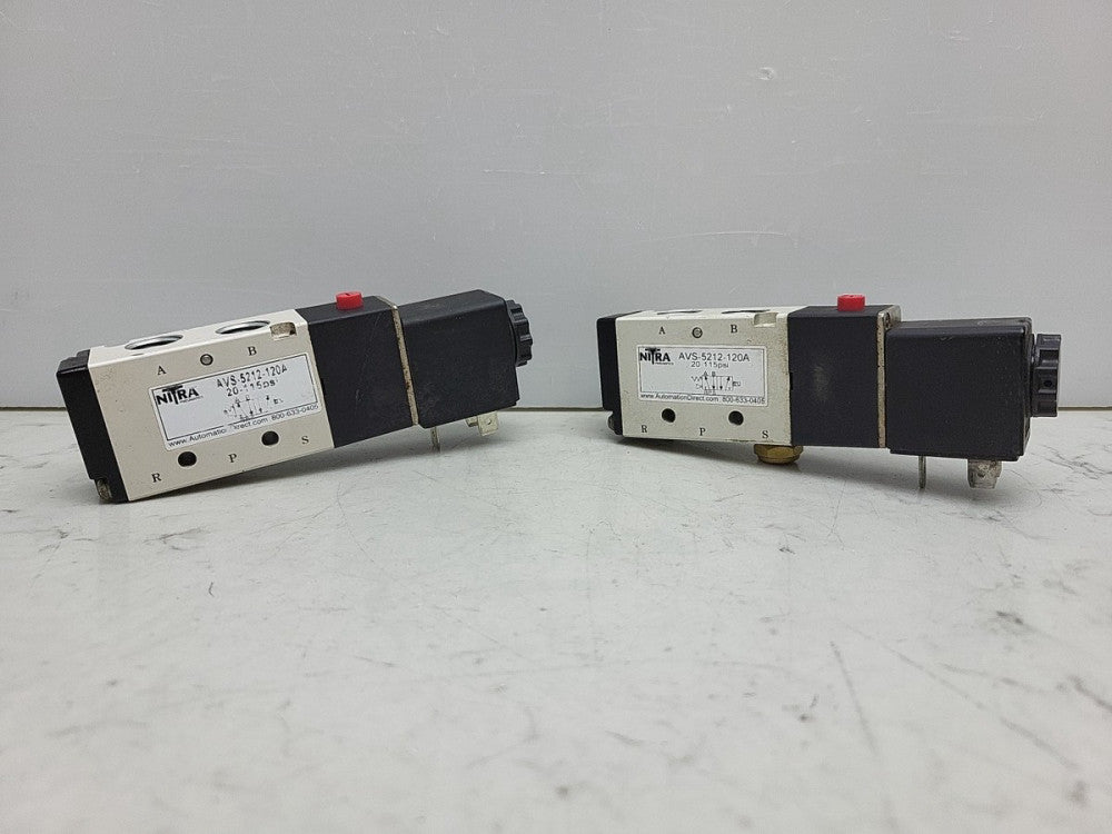 2 Pack Nitra AVS-5212-120A Pneumatic Solenoid Valve 20-115 Psi 