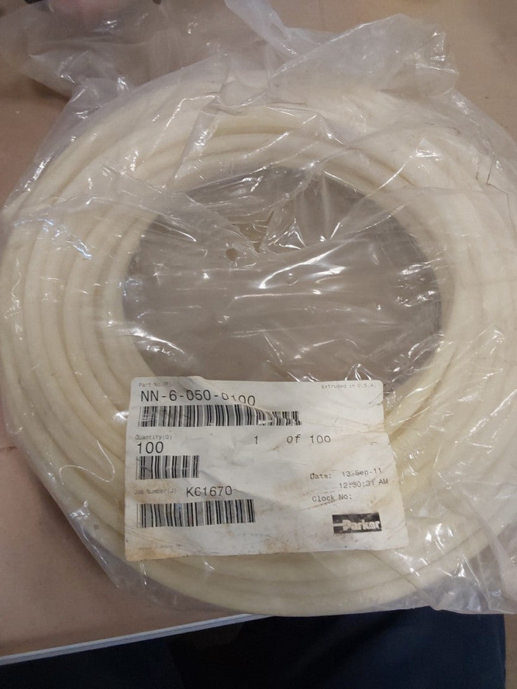 PARKER NN-6-050-0100 Tubing,Natural,Overall 100 ft 