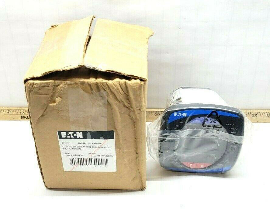 New Eaton IQ100 Multi-Unit Power Meter Display 90-265 VAC/VDC 60 Hz  IQ150MA6512