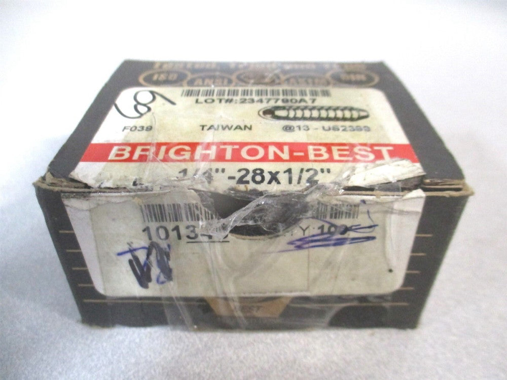 Brighton (101345) 1/4-28 UNF 1/2" OAL 1/8" Hex Cup Point Set Screw - Lot of 69
