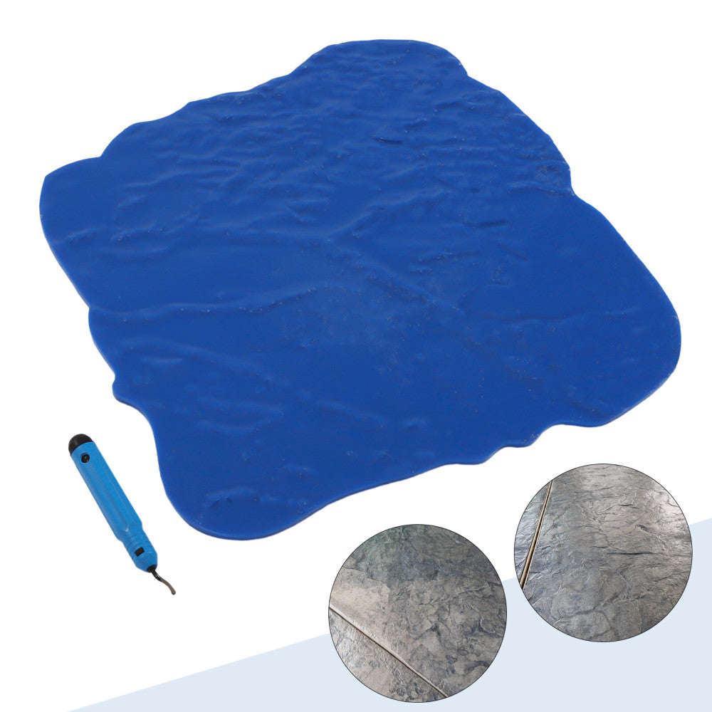 36" X 36" Slate Stone Texture Decorative Concrete Cement Stamps Mats Blue