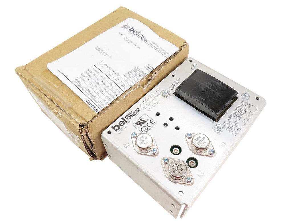 Bel Power Solutions HN15-4.5-AG Power Supply In: 120AC Out: 4.5A 15VDC 68W NIB