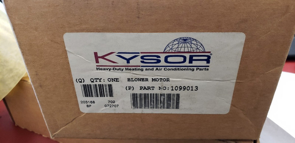 NEW Kysor Single Speed Blower Motor CWSE 12V 14.2 Amps Max - 1099013   ( C2-3A)