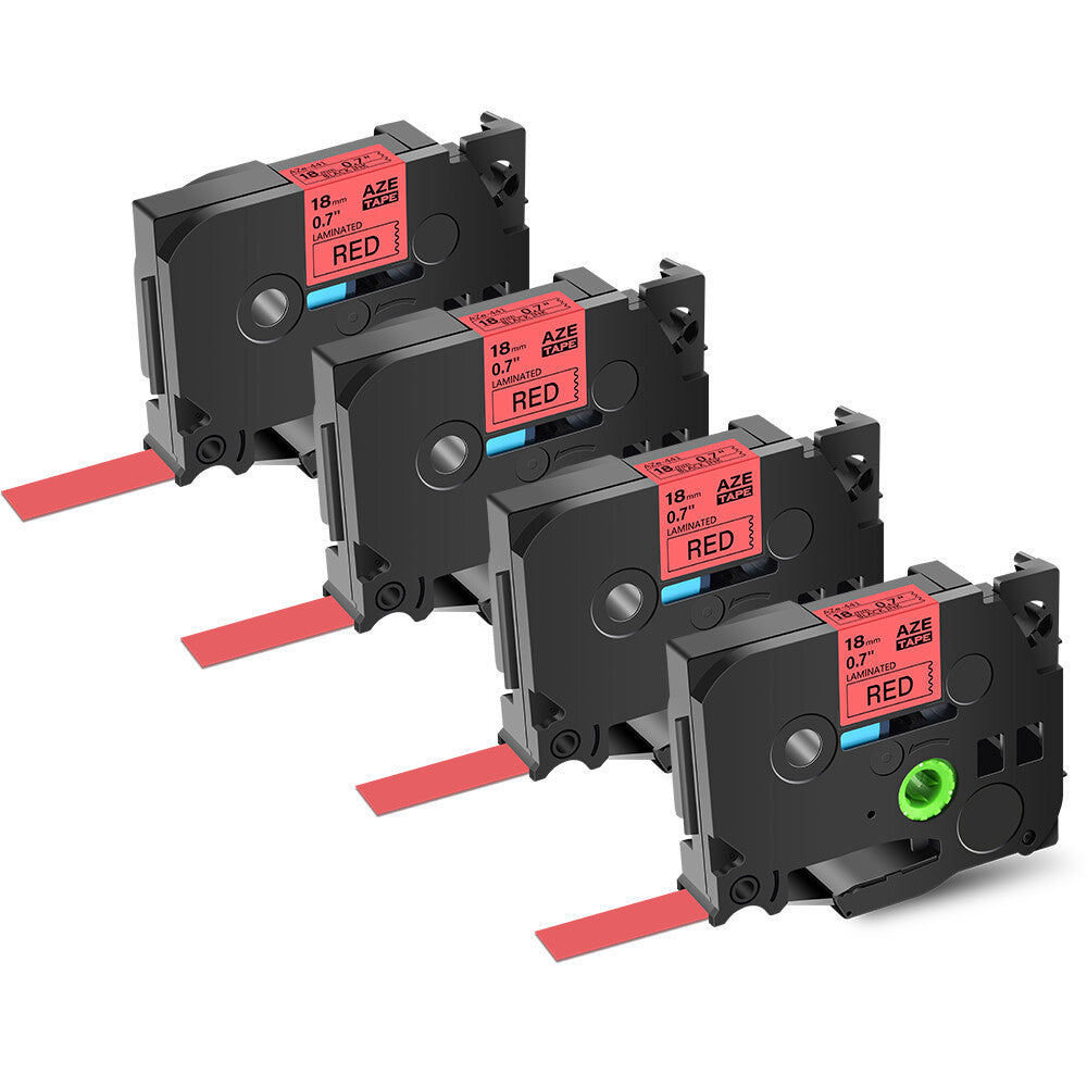 4 PK Black on Red Label Tape TZ441 TZe 441 Tze441 fit for Brother PT2470 D400