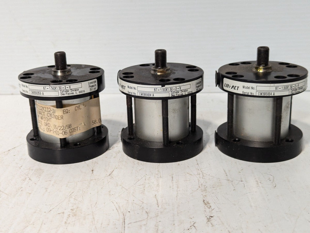 Lin-Act ST-1.5 x 1.5 -2-V Pneumatic Cylinder -Made in USA 