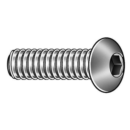 Zoro Select Bhs7006018-050P1 M6-1.00 Socket Head Cap Screw, Button, Black Oxide