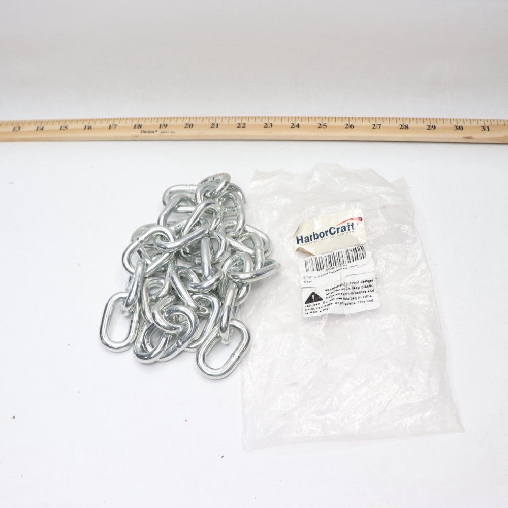Harbor Craft Galvanized Chain 5/16" x 3'