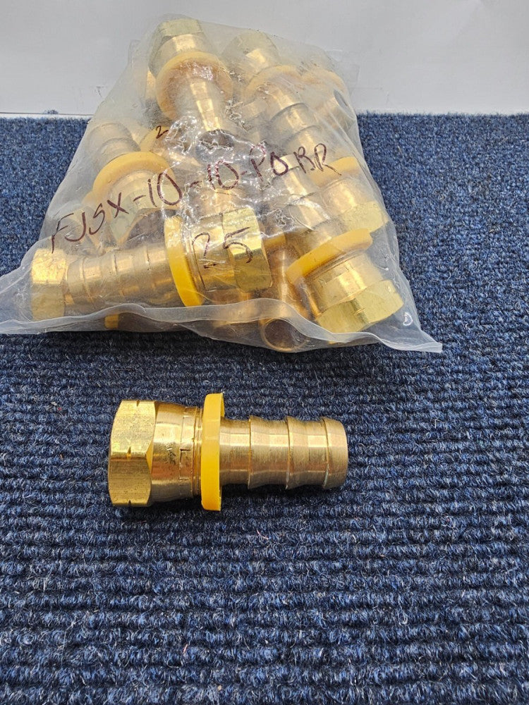 (QTY 25) Brass Hose Push-On Swivel Fitting  FJSX-10-10