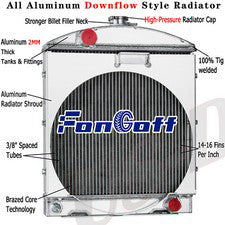 4 Row Tractor Radiator fits Case IH B414 276 434 B275 Farm 3041405R91 3041403R93