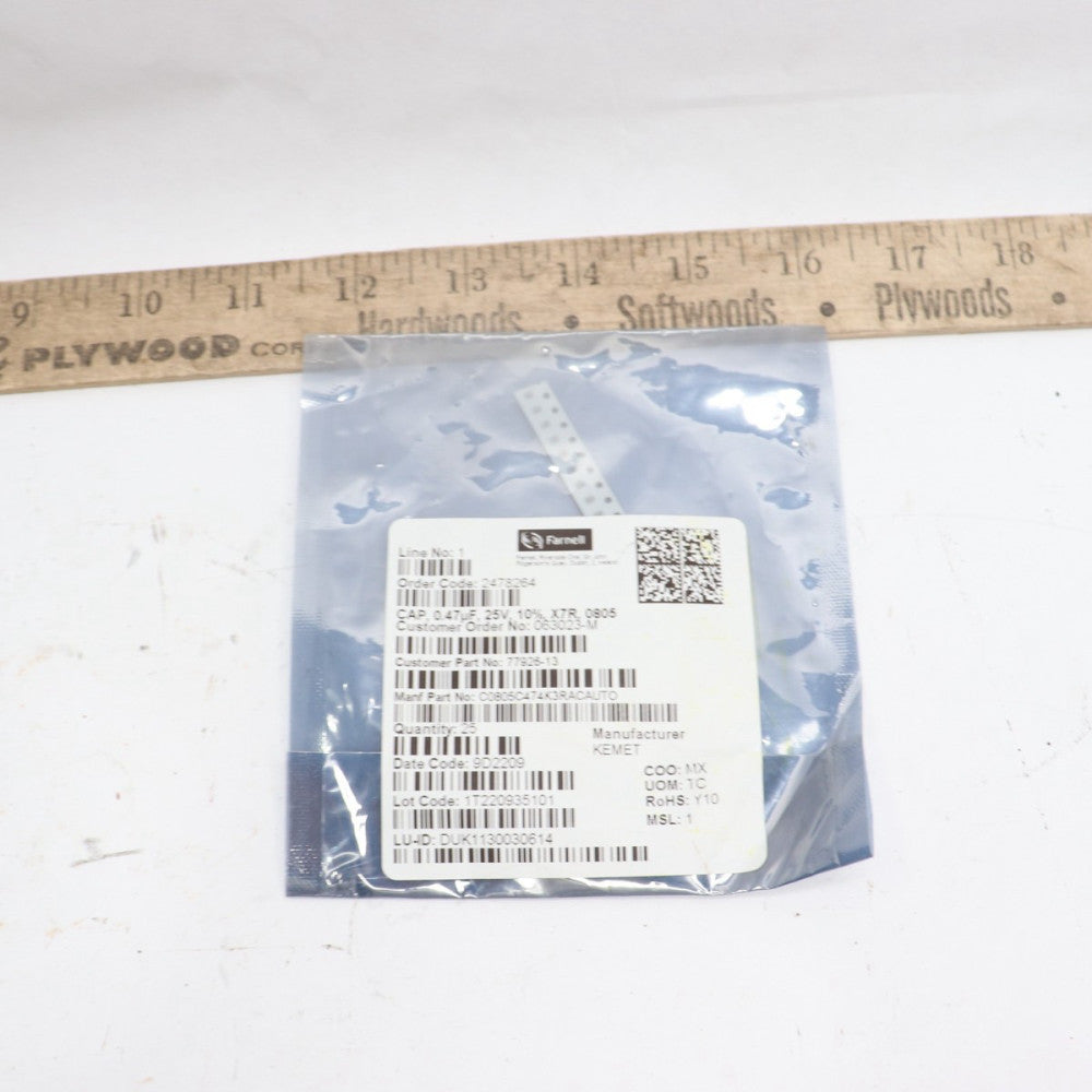 (25-Pk) Farnell Ceramic Capacitor 0.47 ÂµF 25V C0805C474K3RACAUTO