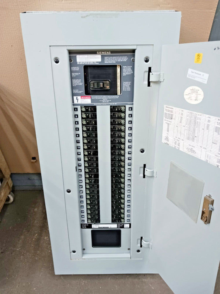 Siemens 150 Amp Main Breaker Panelboard 208Y/120 VAC 3Ø/4W 42 Cir S1C42QJ200ATS