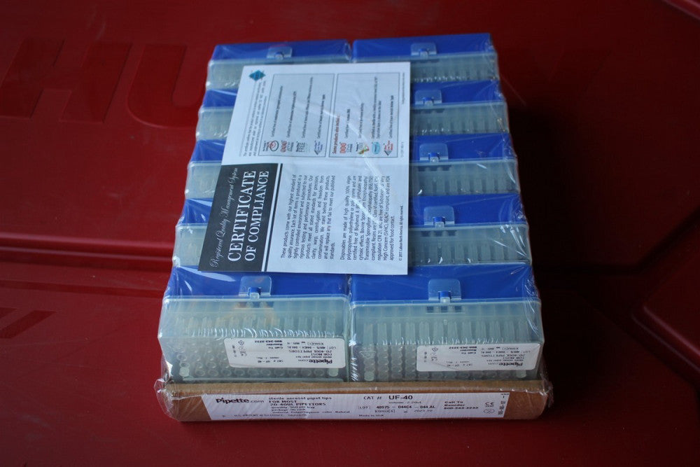 Lot of 960 NEW BOX OF PIPETTE STERILE AEROSOL PIPET TIP 2-20UL UF-40