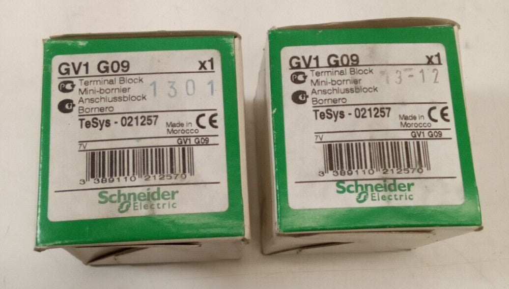 Schneider Electric Terminal Block GV1 G09 TeSys 021257 (Lot of 2)