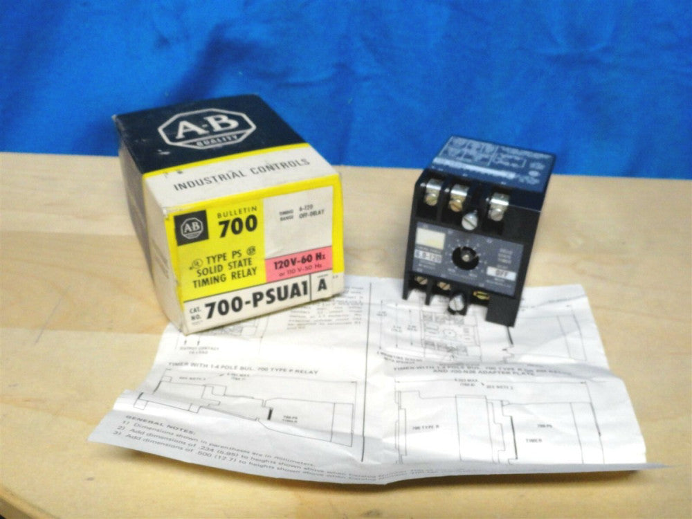 Allen Bradley ~ Type PS SOLID STATE TIMING RELAY ~ 120V-60Hz ~ 700-PSUA1 ~ NIB 