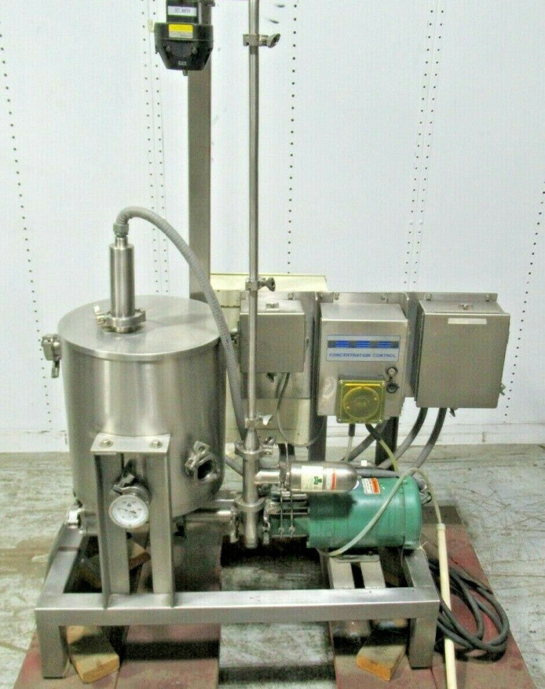 Tri Clover 10 gallon,304 S/S Make-Up Lab Tank with C114 Centrifugal Pump