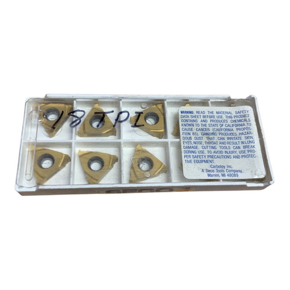 Seco 16ER18UN CP500 Carbide Laydown Threading Insert (00049864), 10 Piece