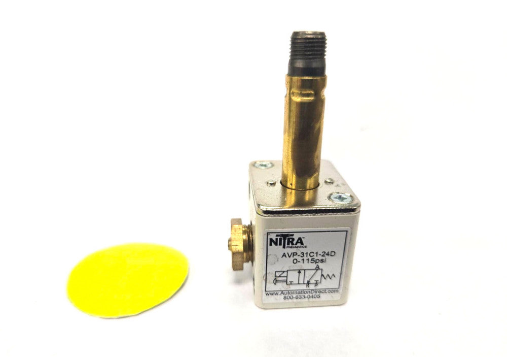 NITRA PNEUMATICS AIR SOLENOID VALVE AVP-31C1-24D  0-115 PSI