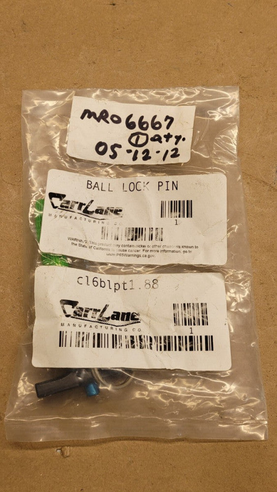Carr Lane CL-6-BLPT-1.88 T-Handle Ball Lock Pin 3/8" Dia x 1.88" Grip Length