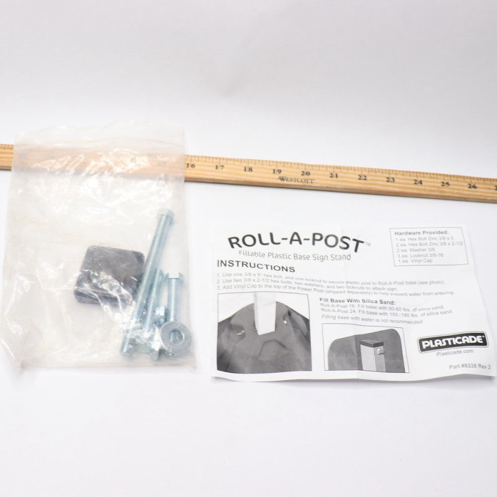 Roll-A-Post Portable Sign Base 8338 Hardware Pack Only