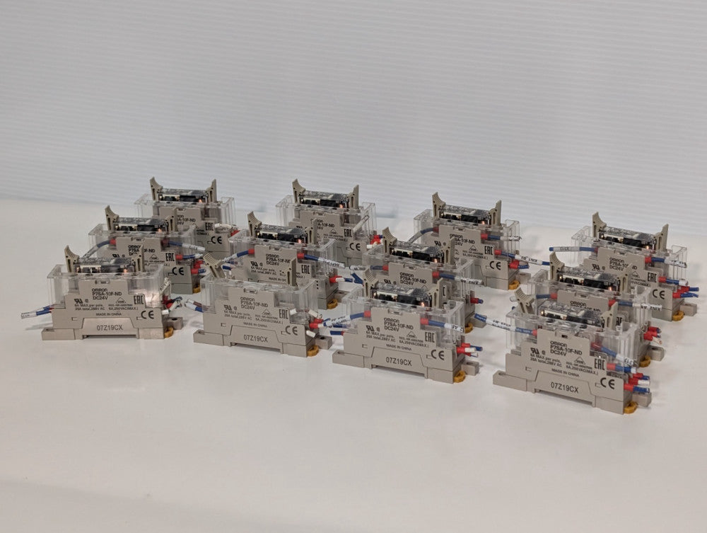 Lot of 12: Omron P7SA-10F-ND 10-Pin Relay Sockets for G7SA Series, 24VDC, 6A Max