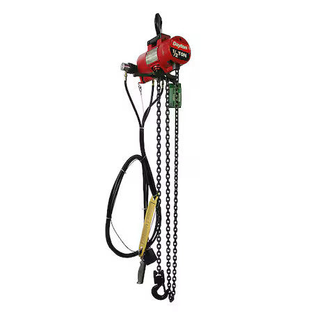 Dayton 816Yh9 Air Chain Hoist,Cap. 1,000 Lb,15 Ft