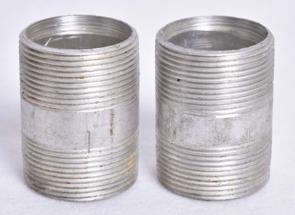 2 Count Robroy 1-1/2" x 2-1/2" Rigid Aluminum Conduit Nipples  ALUNIP1-1/2X2-1/2