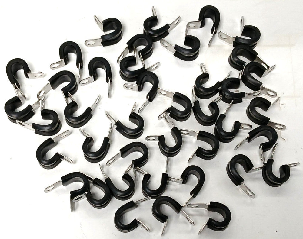 UMPCO S325SSG6 3/8" STAINLESS STEEL CABLE CLAMP LOT OF 40 1/2" WIDE
