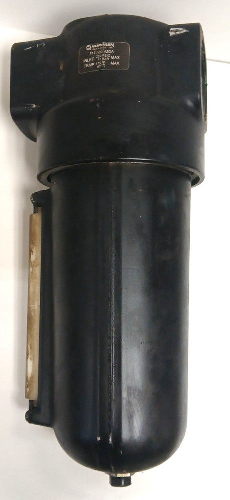 NORGREN GENERAL PURPOSE FILTER 1-1/4" PTF PORTS 40 MM AUTO DRAIN 250 PSIG