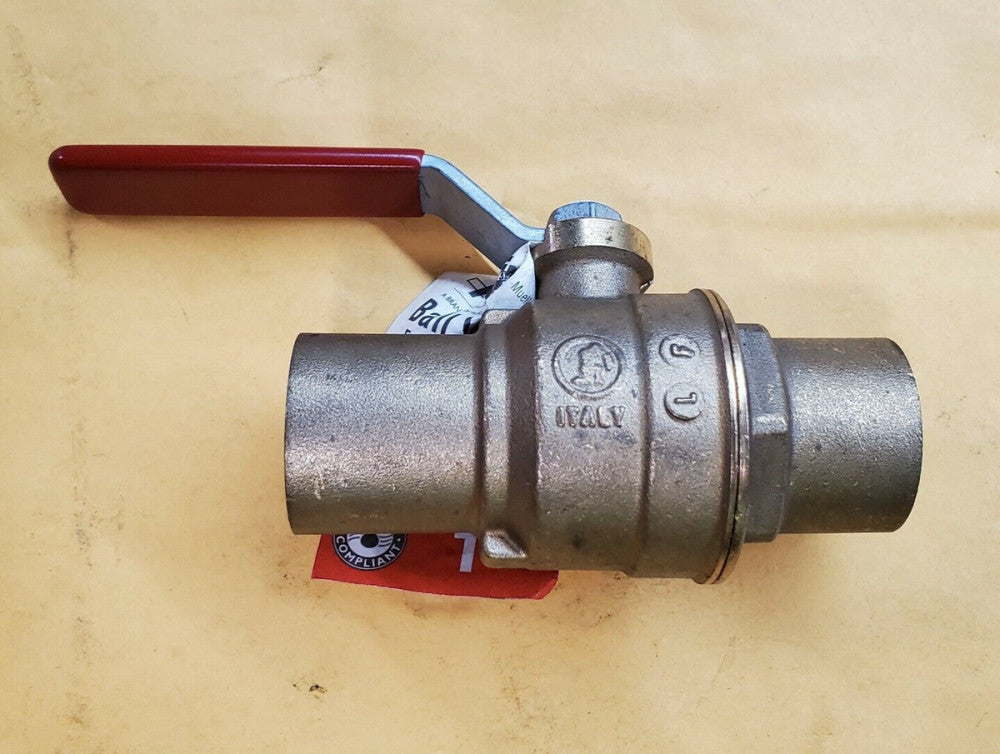 NEW PROLINE 1" FULL PORT SOLDER BRASS BALL VALVE 150 WSP 600 WOG 107-455NL