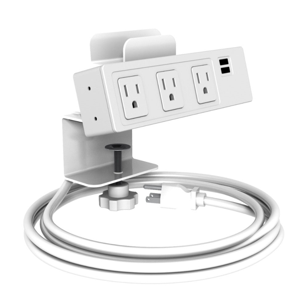 Symmetry CURRENT-10- (WHITE) Desktop Outlet Power Module/Charger 3 Outlets 2 USB