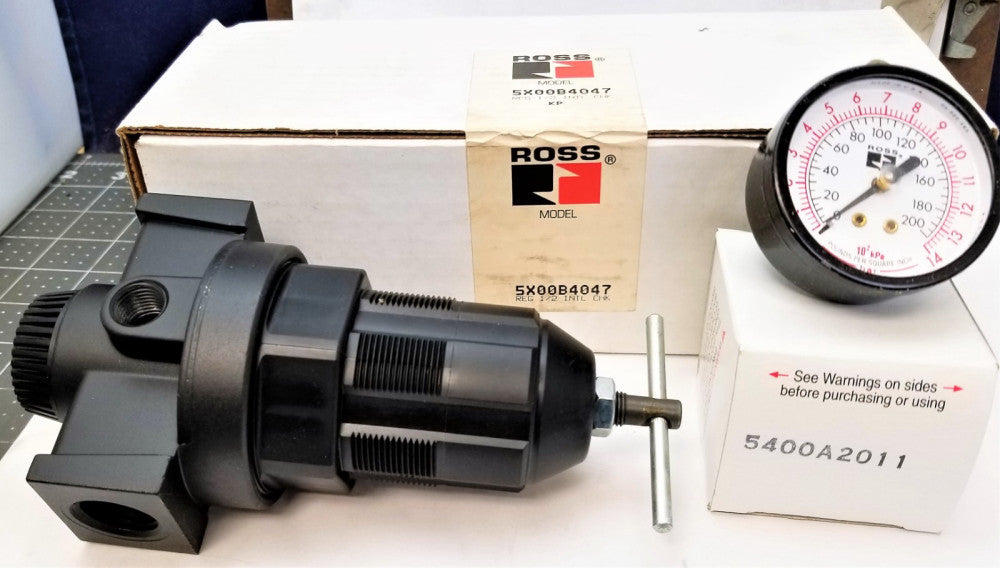 ½” Reverse Flow Air / Pneumatic Regulator 155 SCFM 0-125PSIG ROSS 5X00B4047[Z1B1