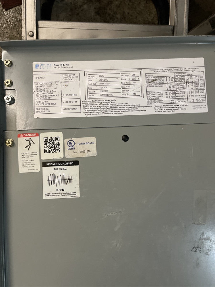 GENUINE EATON POW-R-LINE PRL3a PANELBOARD 400 AMPS, 480Y/277V, 3PH *SHIPS FREE*