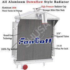 3Rows Radiator for Farmall IH A Super A B BN Pressurized Only 358105R91 58124DBX